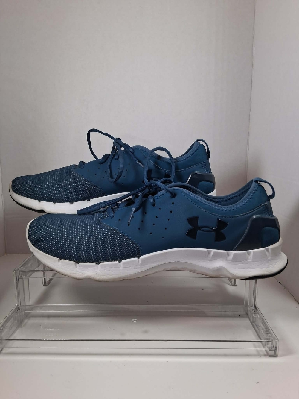 Under Armour Men's Blue/White Lace-Up Low Top Athletic Sneakers 1265284-438 Sz12